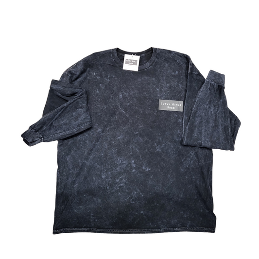 Black Mineral Long Sleeve Logo T-Shirt